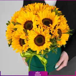 خرید آنلاین باکس گل آفتابگردان (11 شاخه) | گلفروشی آنلاین انگور