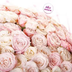 خرید آنلاین دسته گل رز مینیاتوری گلبهی بزرگ | گلفروشی آنلاین انگور