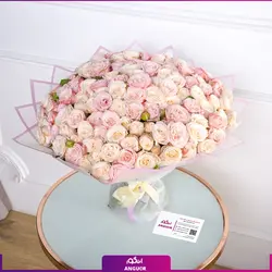 خرید آنلاین دسته گل رز مینیاتوری گلبهی بزرگ | گلفروشی آنلاین انگور