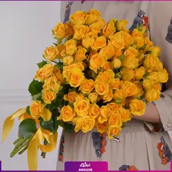 خرید آنلاین دسته گل رز مینیاتوری زرد | گلفروشی آنلاین انگور