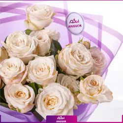 خرید آنلاین دسته گل رز مینیاتوری سفید زیبا | گلفروشی آنلاین انگور