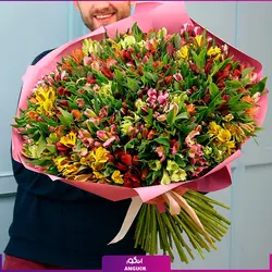 خرید آنلاین دسته گل آلسترومریا بنفش کوچک (5 شاخه)