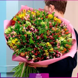 خرید آنلاین دسته گل آلسترومریا بنفش کوچک (5 شاخه)