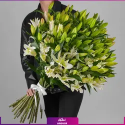 خرید آنلاین دسته گل لیلیوم 200 عددی | گلفروشی آنلاین انگور