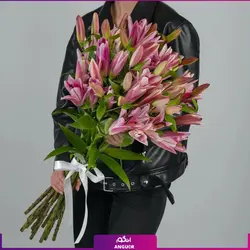 خرید آنلاین دسته گل لیلیوم بنفش | گلفروشی آنلاین انگور