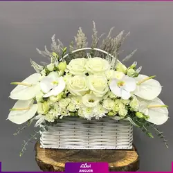 خرید اینترنتی سبد گل روژمان | گلفروشی آنلاین انگور
