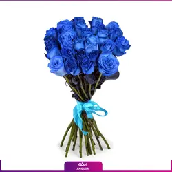 خرید آنلاین دسته گل رز آبی 25 شاخه 60 سانتی | گل فروشی آنلاین انگور
