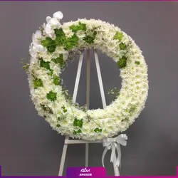 سفارش آنلاین تاج گل حلقه ای (تبریک - تسلیت)| مرکز گل و گیاه انگور
