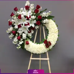 سفارش آنلاین تاج گل حلقه ای (تبریک - تسلیت)مرکز گل و گیاه انگور