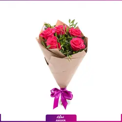 خرید آنلاین دسته گل رز صورتی 5 شاخه | گل فروشی آنلاین انگور