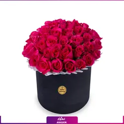 خرید آنلاین باکس گل رز صورتی 35 شاخه | گل فروشی آنلاین انگور