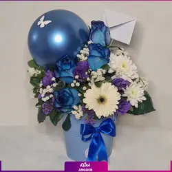 باکس گل تولد ژیکال پسرانه با قیمت مناسب | گلفروشی آنلاین انگور