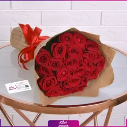 خرید آنلاین دسته گل رز قرمز 21 شاخه | گل فروشی آنلاین انگور