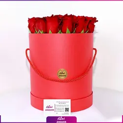 خرید آنلاین باکس گل رز قرمز 21 شاخه | گل فروشی آنلاین انگور