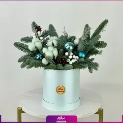 خرید باکس گل کریسمس جادو (سال نو میلادی) | گلفروشی آنلاین انگور