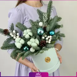 خرید باکس گل کریسمس جادو (سال نو میلادی) | گلفروشی آنلاین انگور