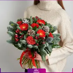 خرید آنلاین دسته گل کریسمس (سال نو میلادی) | انگور