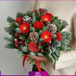 خرید آنلاین دسته گل کریسمس (سال نو میلادی) | انگور