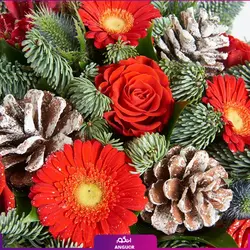 خرید آنلاین دسته گل کریسمس (سال نو میلادی) | انگور
