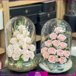 خرید آنلاین تنگ شیشه‌ای مصنوعی گل رز | مرکز گل و گیاه انگور