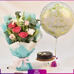سفارش آنلاین دسته گل به همراه کیک تولد | انگور