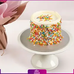 سفارش آنلاین دسته گل میخک به همراه کیک | انگور