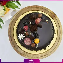 سفارش دسته گل رز به همراه کیک شکلاتی، انگور