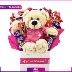 باکس هدیه و شکلات صورتی (ارسال کیک و شیرینی به استرالیا) | انگور