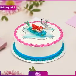 کیک تولد 7 نفره پری دریایی (ارسال کیک و شیرینی به کانادا ) | انگور
