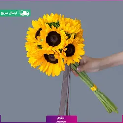 دسته گل 10 شاخه آفتابگردان | انگور