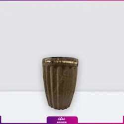 گلدان سفالی پتینه ورق طلا