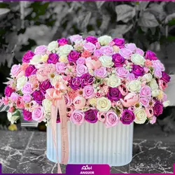 گلدان مصنوعی وارداتی ارکیده سفید2 شاخه (45 تا 55 سانتی)