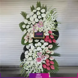 سفارش آنلاین تاج گل دو طبقه تیارا| مرکز گل و گیاه انگور| ارسال فوری و رایگان