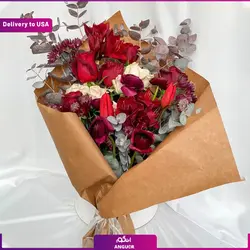 باکس گل نرمین (ارسال گل به آمریکا) | انگور