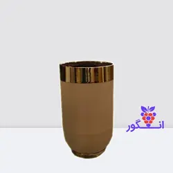 گلدان فلزی آیرین - طلایی با لبه طلایی (ارتفاع 67 سانتی ) | انگور