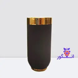 گلدان فلزی آیرین - مشکی با لبه طلایی (ارتفاع 83 سانتی ) | انگور