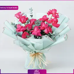 باکس گل رز قرمز با شکلات (ارسال گل به عربستان )