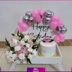 خرید آنلاین دسته گل تولد بهکامه با گل های رز از گل فروشی انگور