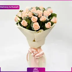 دسته گل رز هلو (ارسال گل به کویت) | انگور