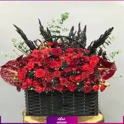 خرید آنلاین سبد گل با تم سفید| سفارش آنلاین سبد گل با تم سفید| سایت انگور