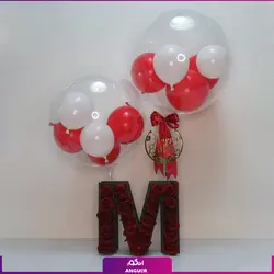 خریدآنلاین باکس گل آنیل| باکس حرف mوبادکنک آرایی ویژه تولدتم قرمز
