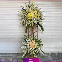 خرید آنلاین تاج گل تبریک طرح خاص + ارسال رایگان | مرکز خرید تاج گل افتتاحیه انگور