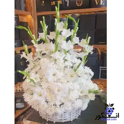 خرید اینترنتی سبد گل مناسب برای ابراز همدری کد انگور : 10966