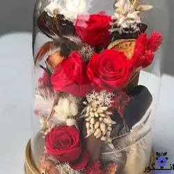 باکس شیشه ای گل رز جاودان