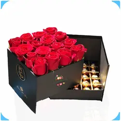 خرید اینترنتی باکس سورپرایزی گل و شکلات (با قیمت استثنائی) مدل جدید 2019