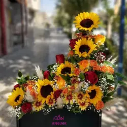 خرید آنلاین باکس گل پاییز تن طلایی| ارسال رایگان| گل و گیاه انگور