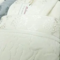 سرویس حوله پالتویی دونفره Modena نقره ای/سفید