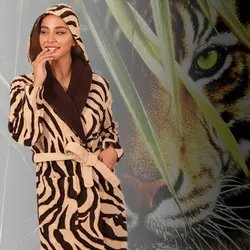 حوله پالتویی کلاه دار ببری پودایران