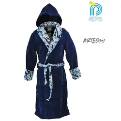 حوله پالتویی کلاه دار ارتشی سرمه ای پودایران