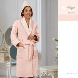 حوله پالتویی کلاه دار رویال صورتی نارین ساپ